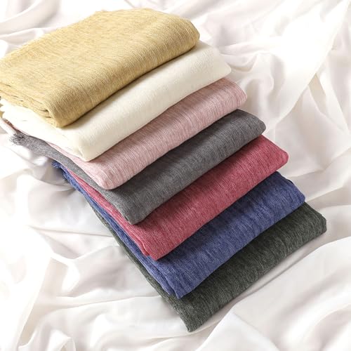 Crinkle Cotton Hijab, Soft Light and Breathable Hijab Scarf For Women, Suitable for All Seasons - color: White