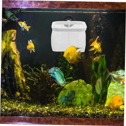 Fine Mesh Fish Isolation Net for Aquarium Fish Hatching Holder and Spawning Incubator with Strong Suction Cups Wear-Resistant Design for Breeding Environment