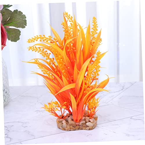 BESPORTBLE 3pcs Artificial Grass for Fish Tank Lifelike Aquarium Plant Decor Easy to Clean Beautiful Ornament for and Environment for Fish Safety