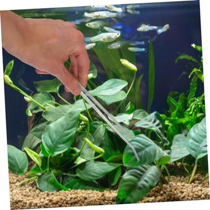 HANABASS 1set Aquatic Plant Cleaning Tools Scissors Ergonomic Tweezers and Landscape Spatula for Tank Maintenance