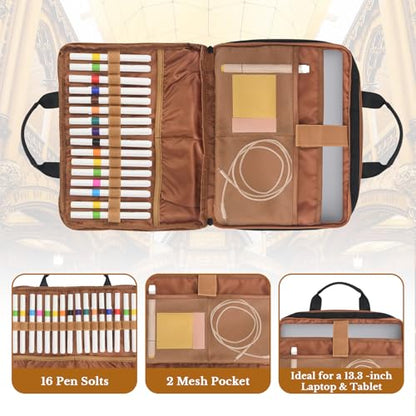 ZHIERNA Tactical Bible Cover for Men, Double Layer Large Bible Case Church Bag with Multiple Pockets, Bible Carrying Case for Women with Top Handle and Shoulder Strap