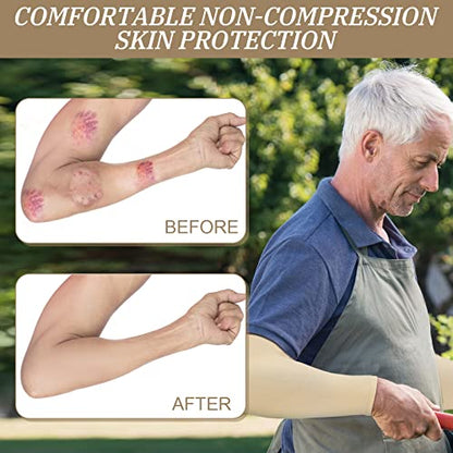 Janmercy 8 Pairs Arm Sleeves Thin Skin Protectors - color: Beige