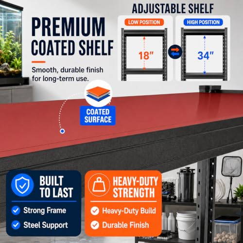 Heavy Duty Fish Tank Stand, Aquarium Terrarium Stand with 1500Lbs Capacity Per Shelf, Large Metal Utility Rack for Multiple Tanks, Garage and Basement, Black 3-Tier, 63.0" H×66.9" W×19.7" D - size: Heavy Duty 3-Tier, 63.0"H×66.9"W×19.7"D