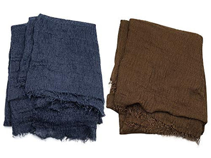 Women Scarf Shawl for All Season 3PCS Scarve Wrap Scarve. - color: Dark Brown, Dark Green, Dark Blue