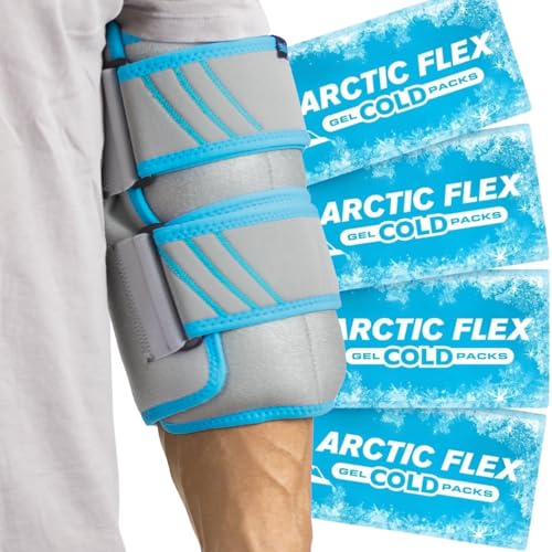 Vive Elbow Ice Pack Wrap - Ultra Cold Gel Ice Pack for Injuries Reusable - Elbow Support Compression for Cold/Hot Therapy - Adjustable for Men/Women, Sports Recovery, Arthritis, Tendonitis Pain Relief - style: Ice Pack