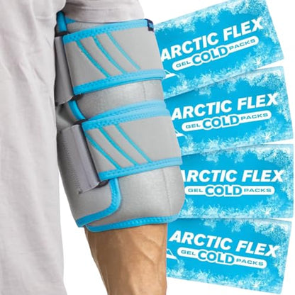 Vive Elbow Ice Pack Wrap - Ultra Cold Gel Ice Pack for Injuries Reusable - Elbow Support Compression for Cold/Hot Therapy - Adjustable for Men/Women, Sports Recovery, Arthritis, Tendonitis Pain Relief - style: Ice Pack