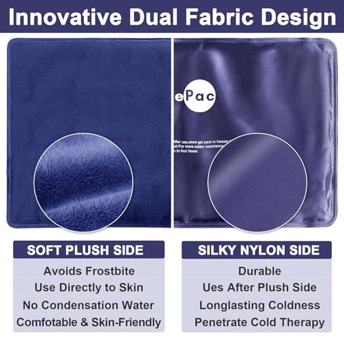 AiricePac Extra Large Gel Flexible Back Ice Packs for Injuries Reusable, 11”x 20” Cold Pack Wrap for Knee Leg Neck Shoulder Hip Back Pain Relief, Cold Compress Therapy for Swelling, Bruises, Surgery - style: XXL 1 PACK