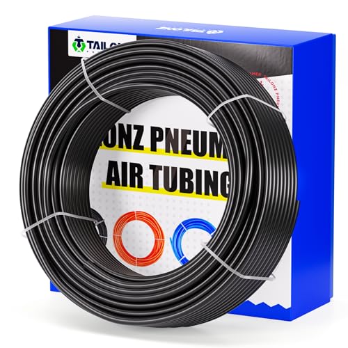 TAILONZ PNEUMATIC Air Line DOT 1/4 inch od Black Pneumatic Nylon Tube 200ft (60 Meter) Air Brake Tubing Nylon Hose - color: Black-Nylon, size: 1/4'' OD/200ft/60m
