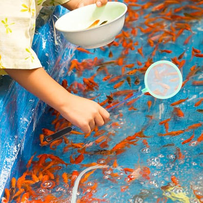 Balacoo 8pcs Plastic Fish Landing Nets with Dense Mesh for Aquarium and Shrimp Tanks Portable Fine Mesh Fishing Nets for Fish Tank Cleaning Random Color