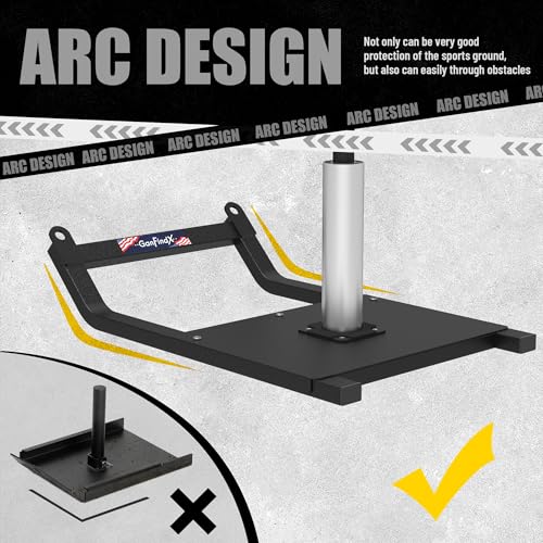 GanFindX Weight Sled, Workout Sled, Fitness Strength Training Sled for Athletic Exercise and Speed Improvement, Suitable for 1" and 2" Weight Plates - color: Black