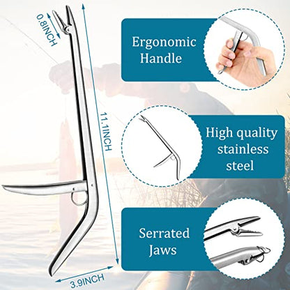 Sosation 134 Pcs Fishing Tool Kit Fishing Gear and Equipment Fishing Pliers Kit Fish Hook Remover Tool Fishing Lip Gripper Set Fishing Lures Baits Tackle Accessories (Blue, Cute Style)