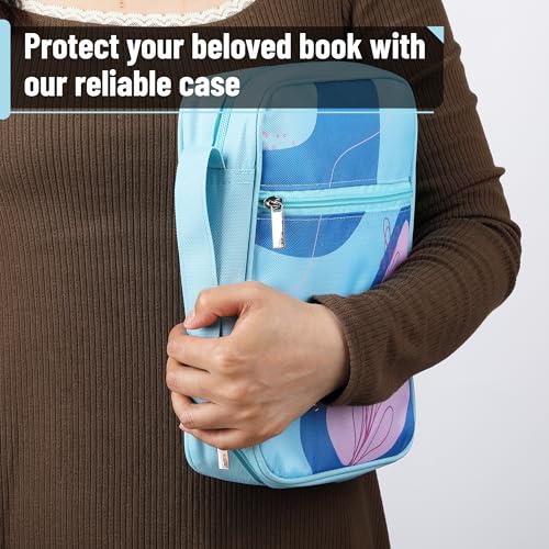Mr. Pen- Bible Cover Case | Carrying Book Case with Durable Handle and Zippered Pocket, Bible Protective Church Bag for Men & Women, Christian Gifts - color: Aqua Flora