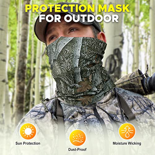 JOEYOUNG Headwear, Bandana, Neck Gaiter Head Wrap Headband Balaclava Magic Scarf - color: A-camo 5