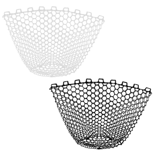 Alwonder Fishing Nets Silicone Replacement Netting, Clear Black Fly Ice Fishing Net Landing Kayak Nets Without Handle for Freshwater Saltwater Foldable Soft Flexible Trout Net Silicone Mesh - color: Black, size: 3525