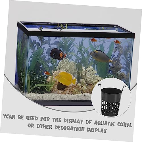 BESPORTBLE 6pcs Hydroponic Plant Basket Net Cups for Aquariums Black Water Plant Fixing Holder Suitable for Fish Tank Landscape