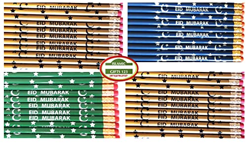 Eid Mubarak & Ramadan Pencils (100 Count) Customized Party Favors Decoration Arabic Novelty Muslim Gifts Wholesale - style: Ramadan+EID mix