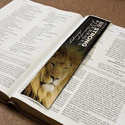 Logos Bookmark - Be Strong & Courageous - Joshua 1:9, Christian Cloth Carpet Bookmark - color: Be Strong & Courageous, size: Single