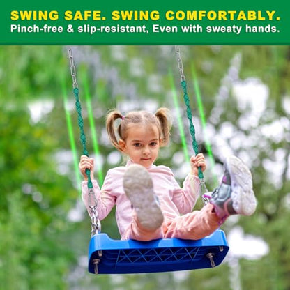 SELEWARE Heavy Duty Swing Hanging Kit: 1000LB Capacity Stainless Steel Swing Chains + Ceiling Mount with Swivel Hook for Hammocks, Punching Bags, Yoga Swings & Playground Sets