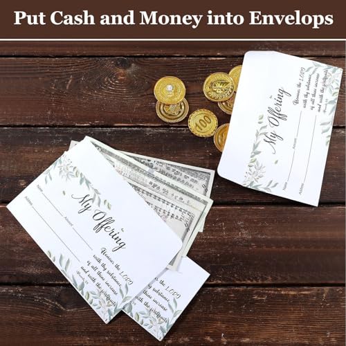 Woanger 500 Count Tithes and Offering Envelopes for Donation Envelope Bill Size Checks and Cash for Tithes and Offering(Classic) - style: Classic