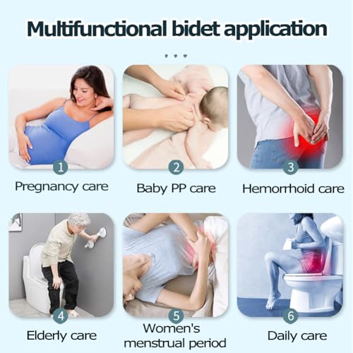 Portable Bidet Sprayer,Portable Bidet for Travel Personal Hygiene 70 Min Use with 2.5 L Water Container,Peri Bottle for Private Parts Washing Baby Women Man