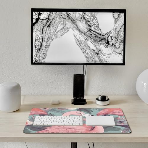 Large Size Gaming Mouse Pad Flamingo2 Desk Mat Non-Slip Base Waterproof Desktop Writing Pad for Office Home - color: Flamingo2, size: 40X75cm
