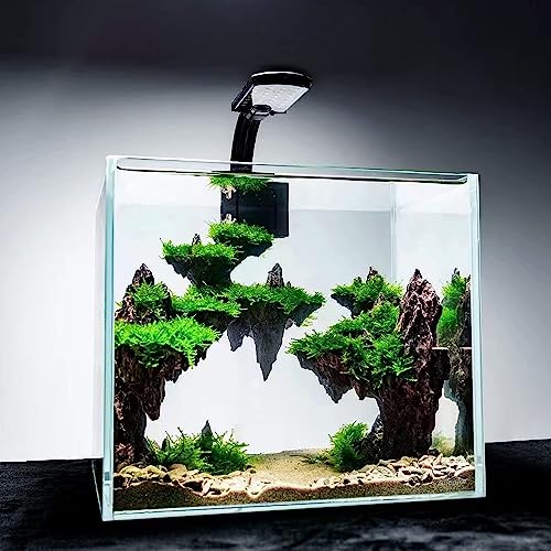 Allcolor Aquarium Rock Decor, 3-Piece Elf Island for 5-10 Gallon Tanks | Build a floating-island aquascape with three adjustable rock formations and a magnetic center piece. - style: Elf Island