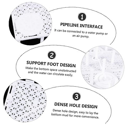 COLLBATH 10pcs Aquarium Filtering Plates Sand Divider Board for Fish Tank Easy to Install Bottom Pad High Water Permeability Splicing Combination for Custom Aquatic Environment