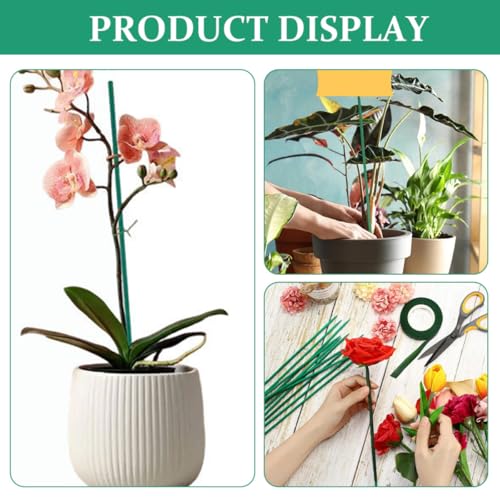 INOOMP 40pcs Plant Support Stakes 45cm Gardening Sticks for Plants Floral Stem Support Poles Sturdy Indoor and Outdoor