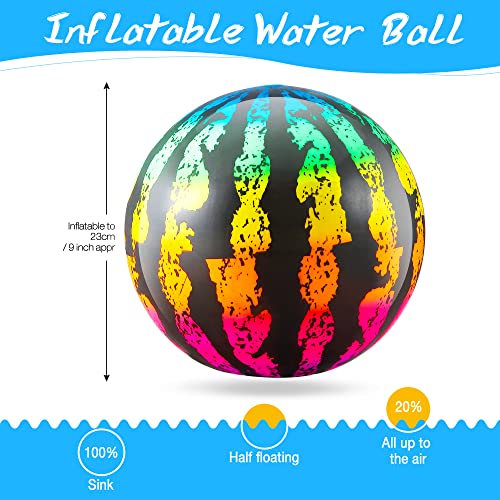 Hiboom Swimming Pool Diving Balls Underwater, Pools Toys Ball with Water Filling Adapter for Under Water Passing, Dribbling, Diving and Pool Games for Teens, Adults(Multi Color Style) - style: Multi Color Style