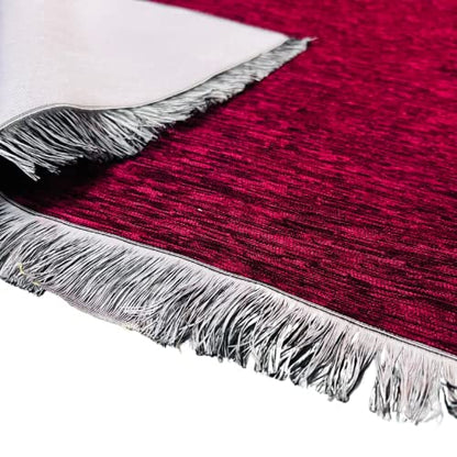 Muslim Prayer Rug, Prayer Mat, Special Turkish Prayer Mats, Prayer Rug for Muslim Man, Women, Kaaba Themed Janamaz for Salat, Namaz, 5 Time Prayers 44" x 27" 280gm (Red) - color: Red