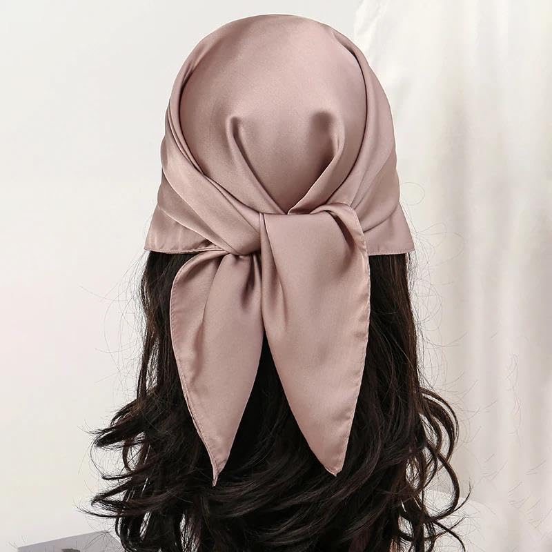 Women Satin Silky Hijab Scarf Solid Shawl Wrap Muslim Head Cover - color: 15