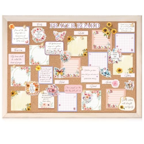 Chunful 100 Pcs Prayer Board Kit Quotes Flower Prayer Supplies for Women - style: Butterfly Flowers