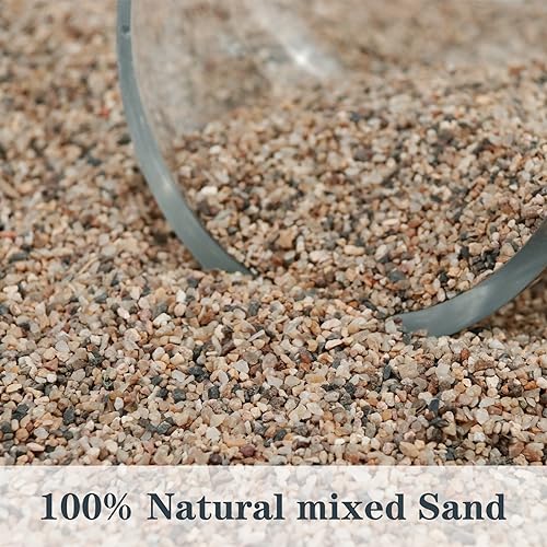 Silica Gravel, Multi-Purpose Mixed Silica Sand for Fire Pits, Aquariums and Landscaping, 5LB Medium - color: Mixed