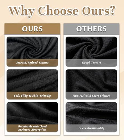 3 Pcs Modal Hijab Cap for Women, Muslim Inner Undercap Bonnet, Stretchy Turban Underscarf with Full Coverage for Daily Wear - color: Black + Light Grey + Light Khaki
