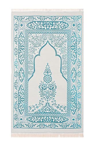 Muslim Prayer Rug, Yaseen Surah Pocket-Size Book &Prayer Beads Set, Perfect Islamic Gift I Mawlid Gift I Suitable for Men,Women I Soft Islamic Prayer Rug | Islamic Ramadan Eid Gifts - color: Blue, size: 15 Sets