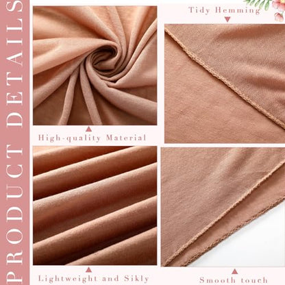 6 Pack Hijab Scarves for Women Muslim Head Wraps Jersey Hijab Soft Long Scarf Wrap for Muslim Shawl - color: Plain Colors