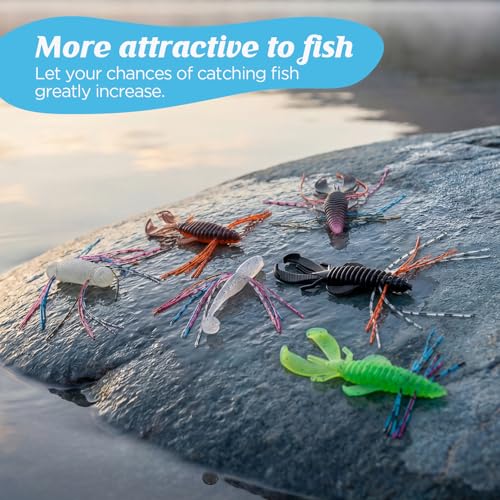 Hikary Fishing Lure DIY Kit Making Kit,Dice Baits for Bass Fishing,Skirt Threader Tool Freshwater Gift for Men Women