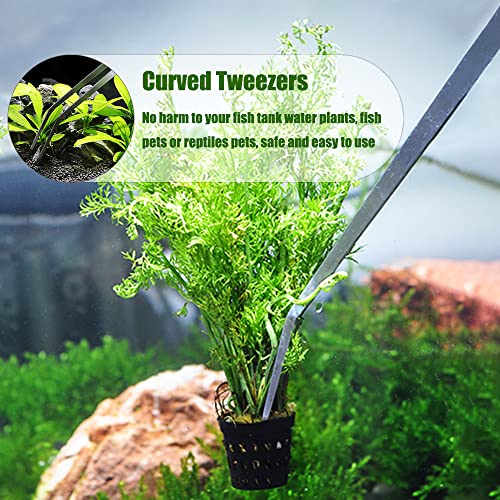 Utoolmart Aquarium Plant Tweezer, Stainless Steel Straight Tweezer, Aquarium Tweezers Extra Long 30cm, for Fish Tank Plant Aquascape Tools, Feeding Tongs, 5 Pcs - color: 5pcs, size: 30cm Straight