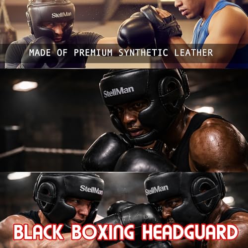 Boxing Headgear for MMA Training, Adjustable Padded Protective Helmet – Muay Thai, Kickboxing, Karate, Taekwondo & Martial Arts Sparring - size: Large-X-Large