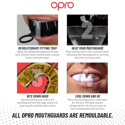 Opro Junior Gold Self-Fit Mouth Guard Purple/Pearl - color: Purple/Pearl, size: Youth (Under Age 10)