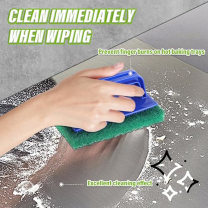 5 Pack Electric Cleaning Brush Pad Kitchen Bathroom Household Cleaning Pad Swimming Pool wall Cleaning Brush Heavy Duty Griddle Scrubber Scouring Pad and 1 Pack Handle kit(Green) - color: Green