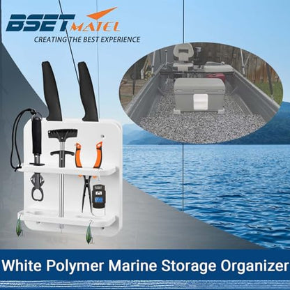 Boat Knife and Plier Holder, Polymer Marine Storage Organizer, Boat Tool Holder Fit for Fishing Tools, Lures and Baits (Close knife rest) - style: Close knife rest