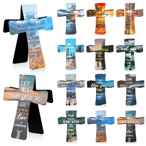 Resurhang 48 Pcs Magnetic Bookmarks Christian Cross Magnetic Page Markers Religious Bible Verses Bookmarks for Mother's Day Women Student Church Study Group Graduation Coworker Team (Landscape) - style: Landscape