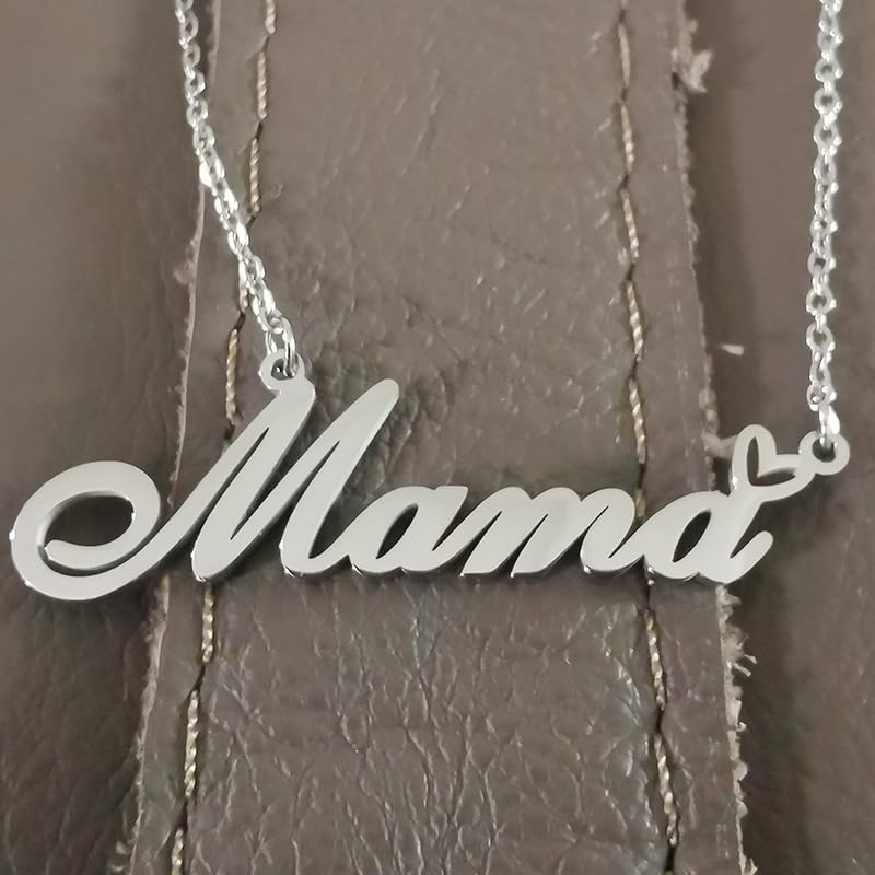 Custom Name Necklace Customized Personalized Plated Necklace for Mother Daughter Friendship Women Valentine's Day Christmas Birthday New Year Party - style: Alexandria Silver