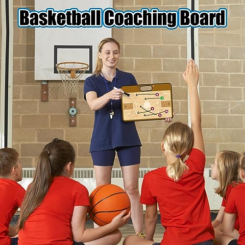 Torlam Magnetic Dry Erase Coach Board, Baseball, Soccer, Football, Basketball Coaching Clipboard - style: Basketball