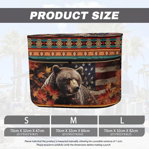 American Bear RV Trailer Propane Tank Cover Double 20 LB Propane Gas Tank Cover Durable Waterproof RV Parts Accessories Easy to Install - color: American Bear, size: S 20LB