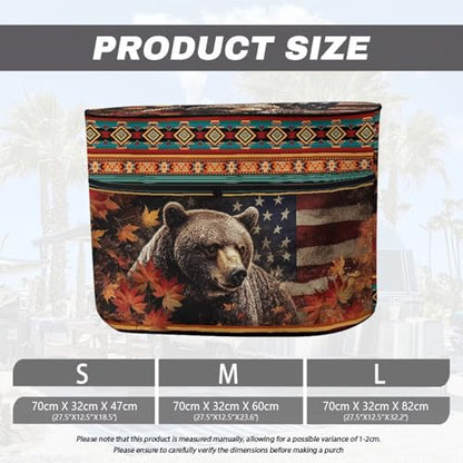 American Bear RV Trailer Propane Tank Cover Double 20 LB Propane Gas Tank Cover Durable Waterproof RV Parts Accessories Easy to Install - color: American Bear, size: S 20LB