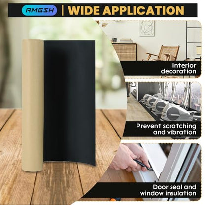 1/8”T X 12”W X 24”L Sponge Neoprene with Adhesive Foam Rubber Sheet | Padding Gaskets,Crafts for Weather proofing or Stripping DIY Gasket or Sealing Material - size: 1/8” Thick X 12” Wide X 24” Long