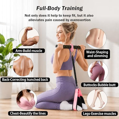 Pedal Resistance Bands with Handles, 3 Heavy Tube Adjustable Exercise Bands | Upgraded Resistance Fitness Band Set for Women and Men, Multifunction Exercise Equipment for Abdomen, Waist, Arm, Leg Workout