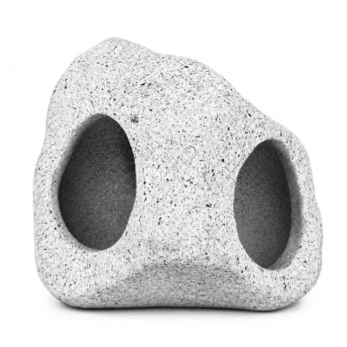 Ceramic Aquarium Rock Cave Decor, Medium, Fish Tank Hideout Ornament for Betta, Shrimp and Cichlids